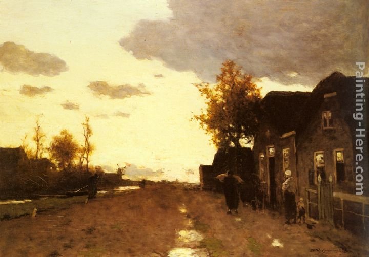 Jan Hendrik Weissenbruch Along the Canal